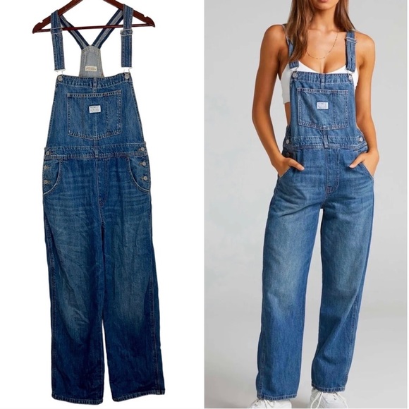 Levi's Pants - Levi’s Vintage Inspired Denim Overalls Womens Large Classic Retro Utility